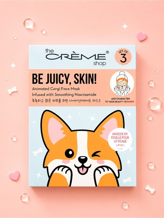 The Creme Shop Other - 🫧 2/35$ K-Beauty • NWT Korean Skincare Corgi Sheet Masks Set of 3 Sheets